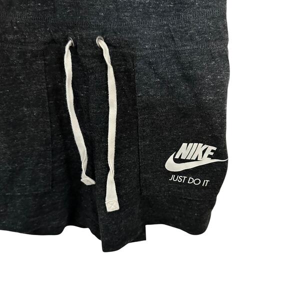 Nike Women’s XS Romper Jumpsuit Black Sleeveless Drawstring Just Do It Logo - Picture 3 of 10